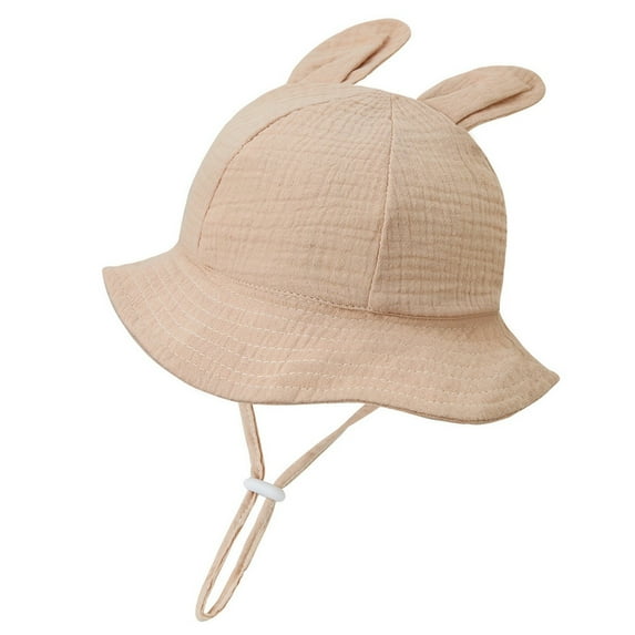 Krdevn Kids' Bunny Ear Sun Hat, Adjustable Breathable Fisherman Cap, Lightweight Summer Hat for Beach & Outdoor Play,One Size