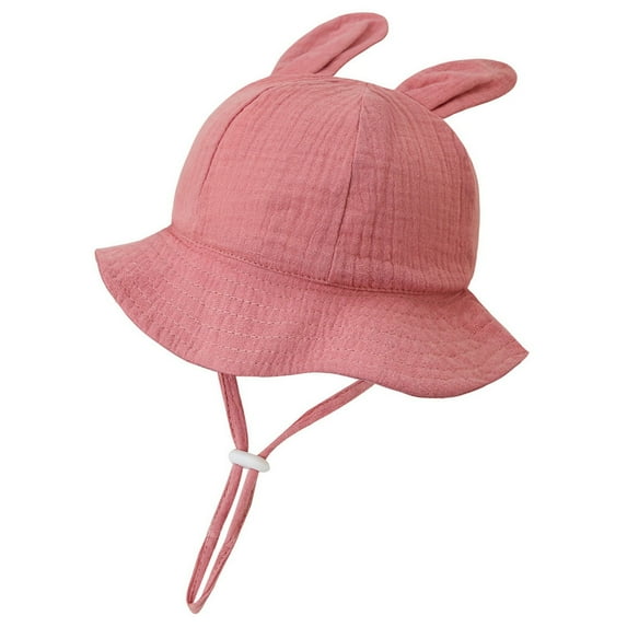 Krdevn Kids' Bunny Ear Sun Hat, Adjustable Breathable Fisherman Cap, Lightweight Summer Hat for Beach & Outdoor Play,One Size