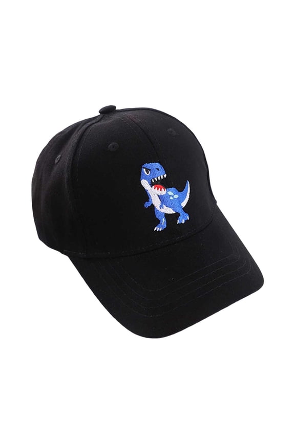 Krdevn Kids Cartoon Embroidery Baseball Cap UPF50+ Soft Cotton Curved Brim Adjustable Boys Outdoor Sun Hat Size:2-8 Years