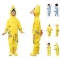thumbnail image 1 of Krdevn Kids Cartoon One Piece Rain Suit, Full Body Waterproof Hooded Raincoat with Reflective Strip Rainwear for Boys Girls,Yellow1, 1 of 4