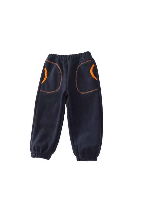 Kids Casual Pants Thicken Close Pants with Pockets Loose Trousers,Kids Clothing,2-3 Years