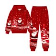 thumbnail image 1 of Krdevn Kids Christmas Hoodie and Pants Set 2 Piece Long Sleeve Hooded Sweatshirt with Jogger Pants Toddler Boys Girls Holiday Casual Outfit Clothing, 1 of 4