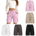 thumbnail image 1 of Krdevn Kids Elastic Drawstring Cargo Shorts Lightweight Casual Summer Active Shorts with Multi Pockets, 1 of 4