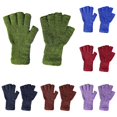 thumbnail image 1 of Krdevn Kids Fingerless Gloves Extra Long Fuzzy Plush Thermal Knit Half Finger Mittens Soft Stretchy Warm Handwear for Winter Indoor Outdoor Activities, 1 of 5
