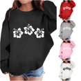thumbnail image 1 of Krdevn Kids Flower Graphic Crew Neck Pullover Soft Casual Sweatshirt,3-4 Years, 1 of 4