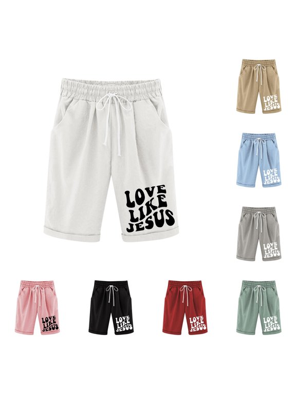 Krdevn Kids Graphic Print Casual Shorts Elastic Waist Roll Lightweight Soft Loose Bottoms Side Pockets Summer School Outdoor Daily Comfort Wear,5-6 Years