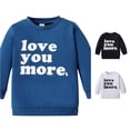 thumbnail image 1 of Krdevn Kids Love You More Letter Print Crewneck Pullover Long Sleeve Soft Neutral Casual Family Matching Sweatshirt Tops,18-24 Months, 1 of 8
