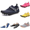 thumbnail image 1 of Krdevn Kids Mesh Adjustable Strap Water Shoes Non Barefoot Aqua Socks for Beach Pool Outdoor Water Activities Dark Blue,7, 1 of 8