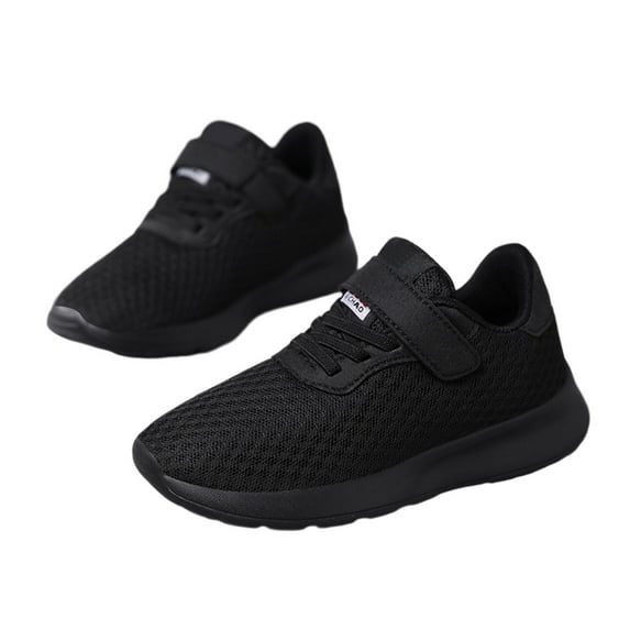 Krdevn Kids' Mesh Sneakers, Breathable Lightweight Sports Shoes with Hook-and-Loop Strap, Comfortable Athletic Footwear for Walking, Running & Outdoor Play,10-10.5 Years