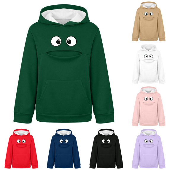 Krdevn Kids Pet Carrier Hoodie with Front Pocket for Small Cats Puppies Soft Long Sleeve Pullover for Daily Walks School Casual Wear,7-8 Years