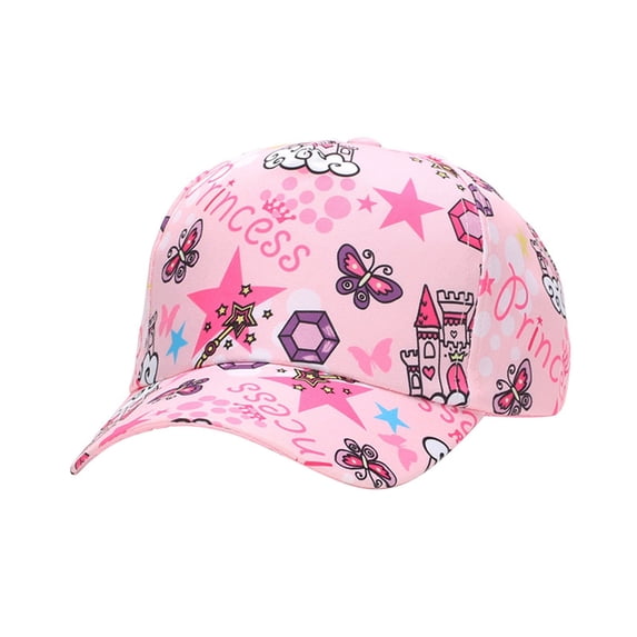 Krdevn Kids Print Baseball Cap UPF50+ Sun Protection Adjustable Snapback Outdoor Beach Trucker Hat Size:4-10 Years