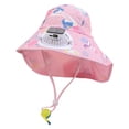 thumbnail image 1 of Krdevn Kids Print Sun Hat with Rechargeable Fan, Wide Brim Neck Flap Hat Size:2, 1 of 3