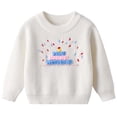 thumbnail image 1 of Krdevn Kids Pullover Sweater, Crew Neck Chunky Knit Tops with Hand‑Crochet 3D Appliques, Long Sleeve Loose Fit Warm Knitted Shirts for Toddler Boys Girls,#1 White, 1 of 9