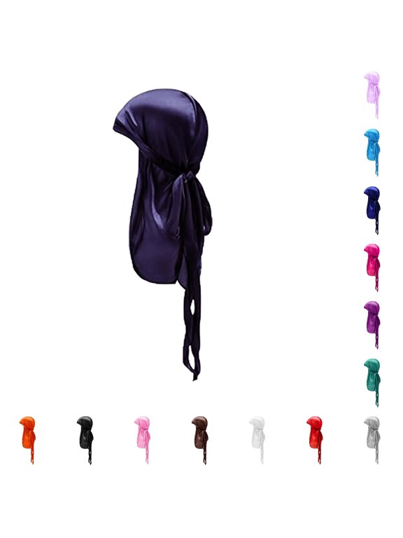 Kids Satin Bandana Headscarf Smooth Silky Fabric Adjustable Long Tail Wrap Stretchy Breathable Hair Cover for Daily Hair Protection Styling