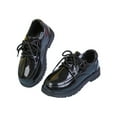 thumbnail image 1 of Krdevn Kids Shoes - Boys Dress Shoes Classic Comfort Wingtip Lace Up Formal Shoes for Kids Stylish School Wedding Party Casual Wear,Color:BK1,Size:12.5-13Years, 1 of 8