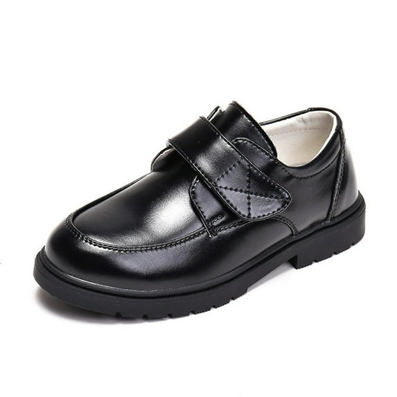 Krdevn Kids Shoes - Boys Sneakers for Weddings and Performances Stylish British Dress Shoes for School Elegant Footwear for Formal Occasions,Color:Navy1,Size:11years