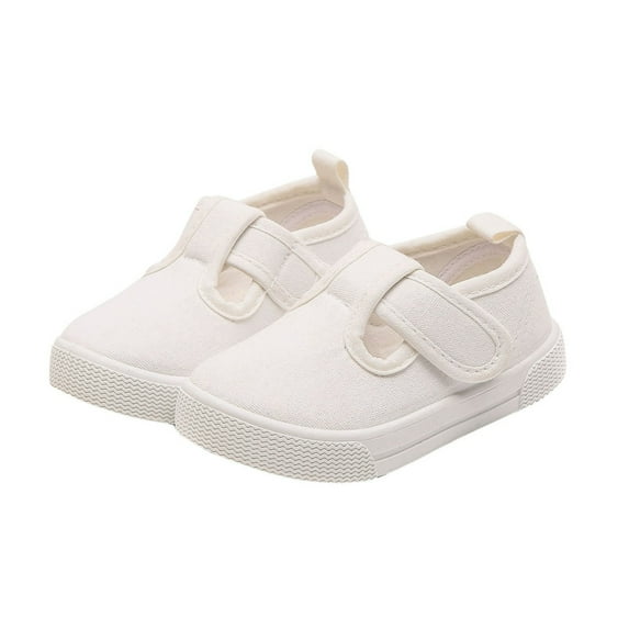 Krdevn Kids Shoes - Children's Canvas Shoes Casual Soft Soled Sports Shoes Baby Walking Shoes Indoor Small White Shoes,Color:Beige,Size:25