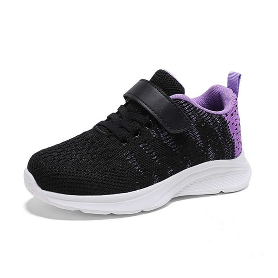 Krdevn Kids Shoes - Girls Sneakers for Everyday Casual Wear Comfortable Fixed Design Lightweight Breathable Footwear for and Kids,Color:Purple,Size:10.5-11 Years