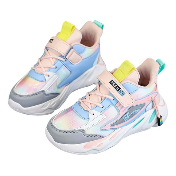 Krdevn Kids Shoes - Girls Sneakers for Kids Casual Comfortable Lightweight Breathable Running Shoes Non Everyday Wear Toddler Footwear,Color:Pink,Size:1.5