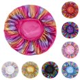 thumbnail image 1 of Krdevn Kids Shower Cap Elastic Full Hair Wrap Waterproof Shiny Metallic Pattern Bath Cap Fashion Reusable Hair Cover for Daily Use, 1 of 3