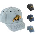 thumbnail image 1 of Krdevn Kids Summer Washed Denim Baseball Cap Cute Excavator Embroidery Adjustable Soft Brim Outdoor Sun Headwear Unisex for Toddler Boys Girls, 1 of 4