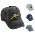 thumbnail image 1 of Krdevn Kids Summer Washed Denim Baseball Cap Cute Excavator Embroidery Adjustable Soft Brim Outdoor Sun Headwear Unisex for Toddler Boys Girls, 1 of 7