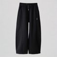 thumbnail image 1 of Krdevn Kids Unisex Baggy Casual Pants Drawstring Waist Solid Color Straight Leg Sports Trousers,12-13 Years, 1 of 6