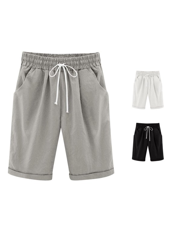 Krdevn Kids Unisex Elastic Waist Chino Shorts Lightweight Loose Roll Multi Pocket Trousers Play Sports Outdoor Daily Summer Casual Comfort Outfits,5-6 Years
