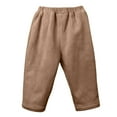 thumbnail image 1 of Krdevn Kids Warm Lined Corduroy Pants Straight Leg Casual Comfortable Trousers for Boys and Girls Cozy,6-12 Months, 1 of 3