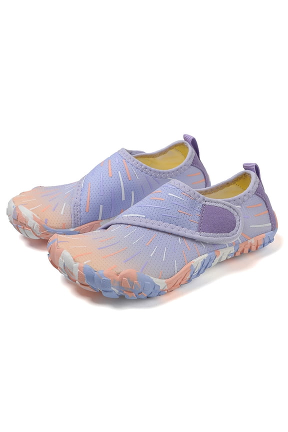 Kids' Water Shoes, Breathable Sneakers with Hook-and-Loop Strap, Lightweight Athletic Footwear for Beach, Running & Hiking,36