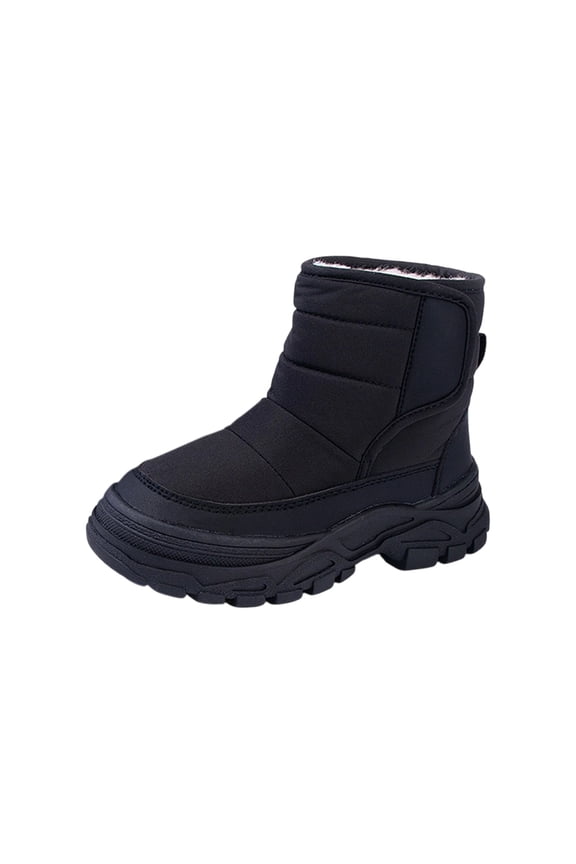 Kids Winter Boots Warm Cozy Lined Insulation On Everyday Play Sneakers Comfortable Cold Weather Non Sole Booties,1