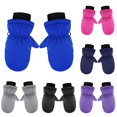 thumbnail image 1 of Krdevn Kids Winter Mittens Waterproof Windproof Thermal Lined Elastic Rib Knit Wrist Snow Mitten Gloves for Skiing Sledding Cold Weather Outdoor Play, 1 of 2