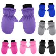 thumbnail image 1 of Krdevn Kids Winter Mittens Waterproof Windproof Thermal Lined Elastic Rib Knit Wrist Snow Mitten Gloves for Skiing Sledding Cold Weather Outdoor Play, 1 of 2