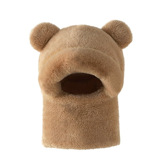 Krdevn Kids Winter Scarf Hat Thickened Windproof Ear for Boys and Girls Ages,Size:3-7 Years