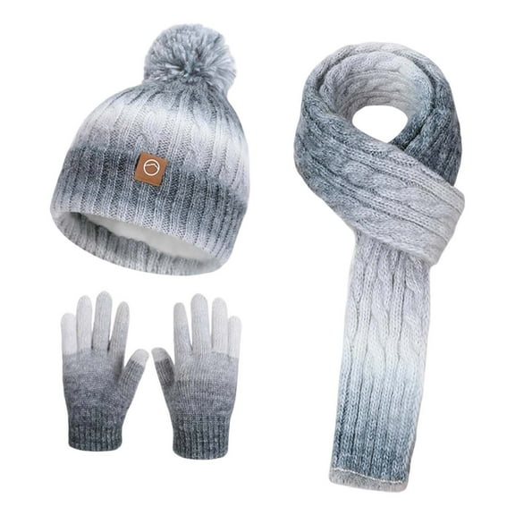 Krdevn Kids Winter Scarf Hat and for Boys Girls Lined Knitted with Ear Outdoor Cold Weather,Size:One Size