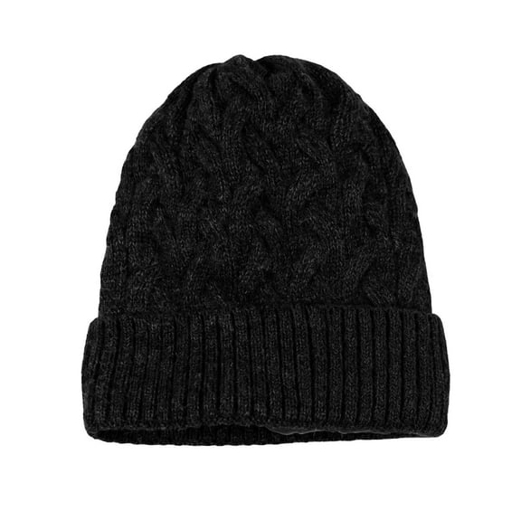 Krdevn Knit Hat with Satin Winter Warm Ribbed Cabled for and Cold Weather Ear,Size:One Size