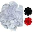 thumbnail image 1 of Krdevn Large Satin Camellia Flower Lapel Pin 7.5in Fabric Floral Brooch Elegant Dress Suit Coat Accessory for Wedding Party Formal Occasion Women Gift, 1 of 6