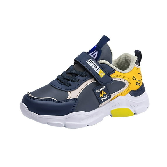 Krdevn Leather Athletic Sneakers - Lightweight Breathable Tennis Shoes for Running, Walking and Casual Wear,Size:12-12.5 Years