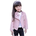 thumbnail image 1 of Krdevn Leather Jacket for Girls Outerwear Coats for Girls and Soft Comfortable Short Jacket for All Seasons,4-5 Years, 1 of 4