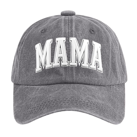 Krdevn Letter Print Baseball Cap Washed Cotton Adjustable Curved Brim Casual Versatile Sun Hat for Outdoor Daily Travel Wear