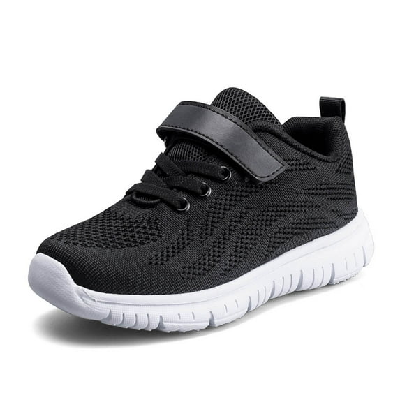 Krdevn Lightweight Flat Non- Sneakers - Breathable Mesh Lace Up Shoes for Running, School, and Everyday Play,Size:11.5