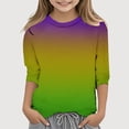 thumbnail image 1 of Krdevn Long Sleeve Crew Neck Rash Guard Swim Shirt Tops (Little Girls, Big Girls),6-7 Years, 1 of 4