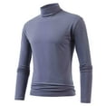 thumbnail image 1 of Krdevn Male Winter Warm High Collar Thermal Underwear Men Basic Plain T Shirt Blouse Pullover Long Sleeve Top,L, 1 of 4