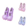 thumbnail image 1 of Krdevn Mary Jane Flat Heel Round Toe Satin Bow Sequin Detailed Soft Sole Ballet Dance Practice Shoes (Little Girls,Big Girls),2.5-3 Years, 1 of 4