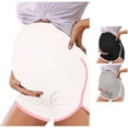 thumbnail image 1 of Krdevn Maternity Over the Belly Shorts with Pockets Comfortable Pregnancy Shorts for All Stages,XL, 1 of 5
