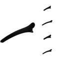 thumbnail image 1 of Krdevn Matte Black Long Hair Styling Clips Professional Salon Sectioning Non Hairpins Barrettes, 1 of 6