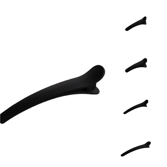 Krdevn Matte Black Long Hair Styling Clips Professional Salon Sectioning Non Hairpins Barrettes