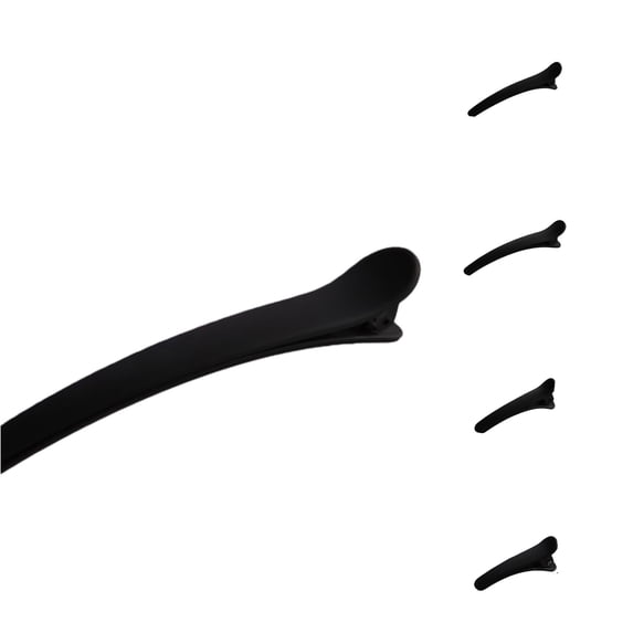 Krdevn Matte Black Long Hair Styling Clips Professional Salon Sectioning Non Hairpins Barrettes