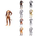 thumbnail image 1 of Krdevn Men 3D Animal Cosplay Bodysuit, Full‑Body Stretch Jumpsuit Costume with Tail for Halloween,L, 1 of 3