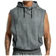 thumbnail image 1 of Krdevn Men Vintage Drawstring Hooded Casual Vest Loose and Comfortable Business Vest,Tank Tops Men,3XL, 1 of 9